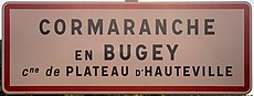 Panneau Entrée Cormaranche Bugey Grande Rue - Plateau-d'Hauteville (FR01) - 2020-09-13 - 1.jpg