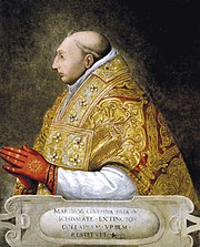 Portrait de profil du pape Martin V.