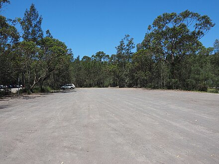 The Murrays Beach Carpark. This site was originally cleared for the Jervis Bay Nuclear Power Plant project.