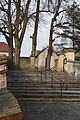 English: Path to church of Saint John the Baptist with cross in Lipník. Čeština: Cesta ke kostelu sv. Jana Křtitele s křížem v Lipníku.