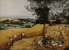 Les moissonneurs, par Pieter Bruegel l'Ancien,1565.