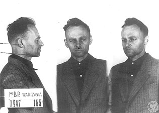 Photographies de Witold Pilecki à la prison de Mokotów en 1947.