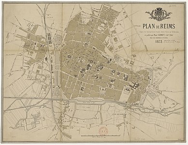 Faubourg Clairmarais sur plan H.Chevalier