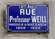 Weill professzor utcatábla (2019) .jpg