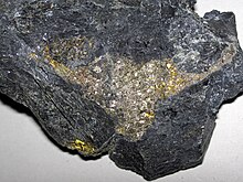 Platinum-palladium ore from the Stillwater mine in the Beartooth Mountains, Montana, US Platinum-palladium ore, Stillwater mine MT.JPG
