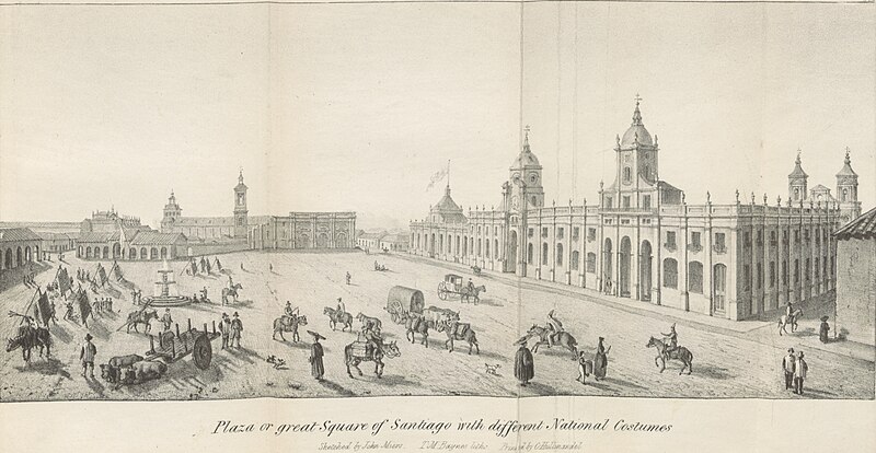 File:Plaza o great Square of Santiago with diffent national costumes (cropped2).jpg