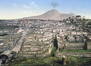 Pompeii and Mt. Vesuvius in 1900 Pompeji um 1900 ueberblick.jpg