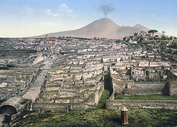Pompeii and Mt. Vesuvius in 1900