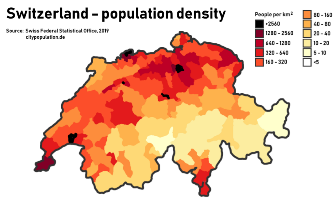 Национальности швейцарии карта