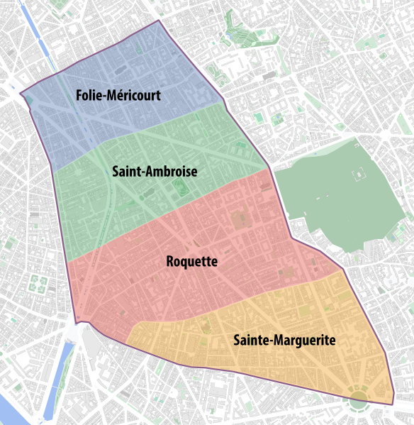Fichier:Quarters of the 11th arrondissement of Paris - OSM 2020.svg