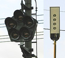 Two types of obstruction-warning signals: rotation and flashing