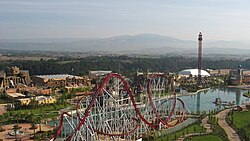 Rainbow Magicland from the air.