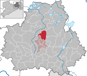Poziția Ralbitz-Rosenthal pe harta districtului Bautzen