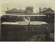 Rear View of Basil Watson's Biplane, rear lawn, Follacleugh, Elsternwick, 1916.