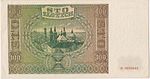 rewers banknotu 100 złotych emisji 1941