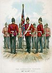 Soldiers of the Connaught Rangers after 1881. (In most infantry units the home service helmet replaced the shako in 1878).