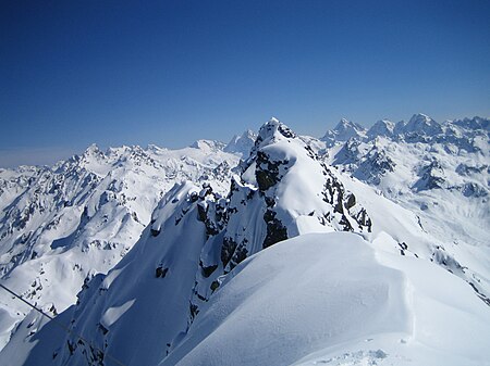 Rotbühelspitze summit view Silvretta