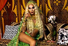 Kimora Blac (pictured in 2018) is eliminated from the competition. Rupaul Dragcon 2018-310 (41377483374).jpg