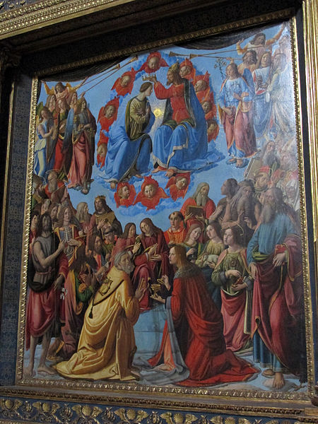 File:S.m. maddalena de' pazzi, int., cosimo rosselli, incoronazione della vergine (1505) 01.JPG