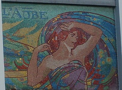 Mosaics of Villa l'Aube by Auguste Donnay, in Liège, Belgium