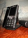 Sony Ericsson T650i on desk stand SE T650i on a stand.JPG