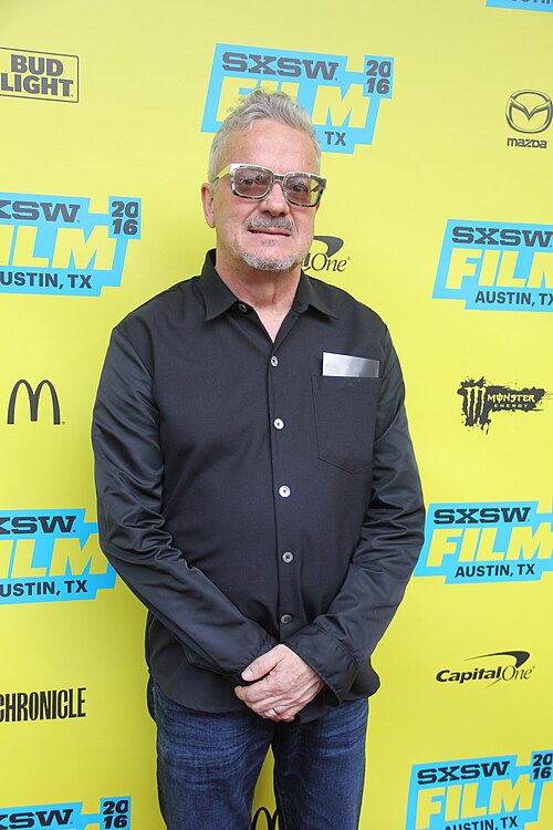 Mothersbaugh at the premiere of Pee-wee's Big Holiday during SXSW 2016