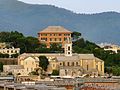Italiano: L'abbazia di San Giuliano a Genova, fotografata da corso Italia