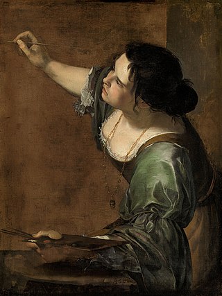 <i>Self-Portrait as the Allegory of Painting</i> Painting by Artemisia Gentileschi