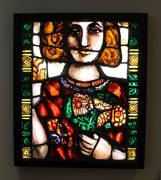 Self-portrait in stained glass, circa 1958