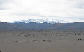 Vista de la Trölladyngja nevada.