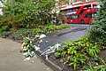 Memorial to the 7 July 2005 London bombings in Tavistock Square, Bloomsbury.