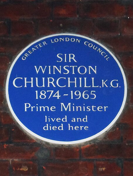 File:Sir Winston Churchill KG 1874-1965 Prime Minister lived and died here.jpg