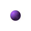 Ball and stick model of a sodium cation