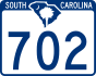 South Carolina Highway 702 işaretçisi