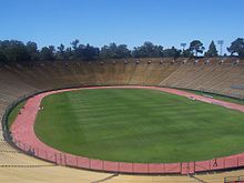 The stadium's interior in May 2004, prior to its reconstruction StanfordStadium2004.jpg