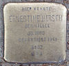 Stolperstein Isestraße 79 (Ernestine Hirsch) em Hamburgo-Harvestehude.JPG