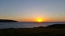 Sunset over Cardigan Bay from Gwbert Sunset at Gwbert.jpg