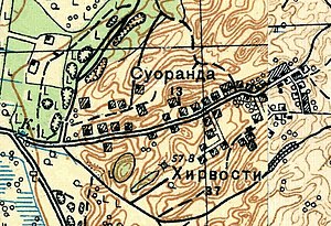 План деревни Хирвости. 1931 г.