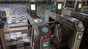 TAP Validator in North Hollywood Metro Station in Los Angeles.jpg