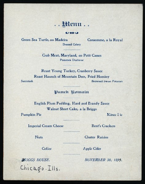 File:THANKSGIVING DINNER (held by) BRIGGS HOUSE (at) "CHICAGO, IL" (HOTEL;) (NYPL Hades-271925-4000006705).tiff