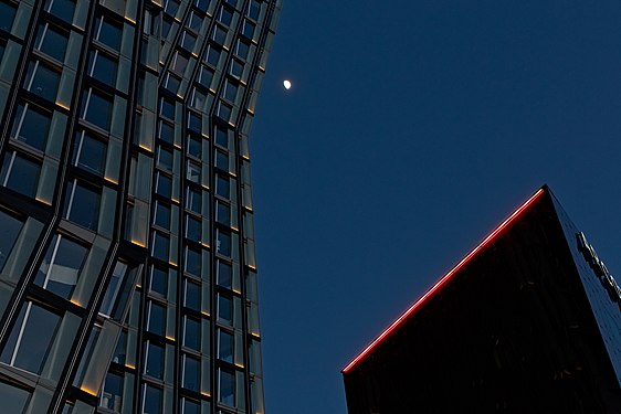 Skyscryper "Dancing Towers" (Tanzende Tuerme) at Reeperbahn Hamburg, Germany