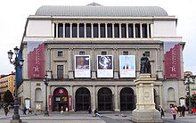 Teatro Real de Madrid from the east at the Plaza de Isabel II--the back side of the theatre (2016) Teatro Reale (1850 san. 1997) an der Plaza de Isabel II in Madrid Spanien - Foto Wolfgang Pehlemann P1150196.jpg