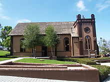 Temple Beth Israel first synagogue building in Heritage Park in San Diego's Old Town area. TempleBethIsraelByPhilKonstantin.JPG