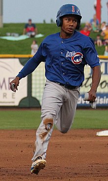 Terrance Gore with the Iowa Cubs in 2018 (Cropped).jpg