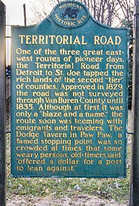 Territorial Road Informational Designation, Paw Paw, Michigan Territorial Road.jpg