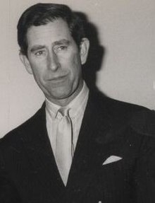 Prince Charles (pictured in 1992) was the target of the protest The Prince of Wales 1992 (cropped).jpg