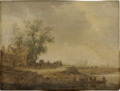 [3] De wagens stoppen voor de herberg (Jan van Goyen )