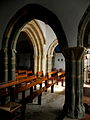 Église Saint-Boscat : vue transversale du chœur et arc triomphal