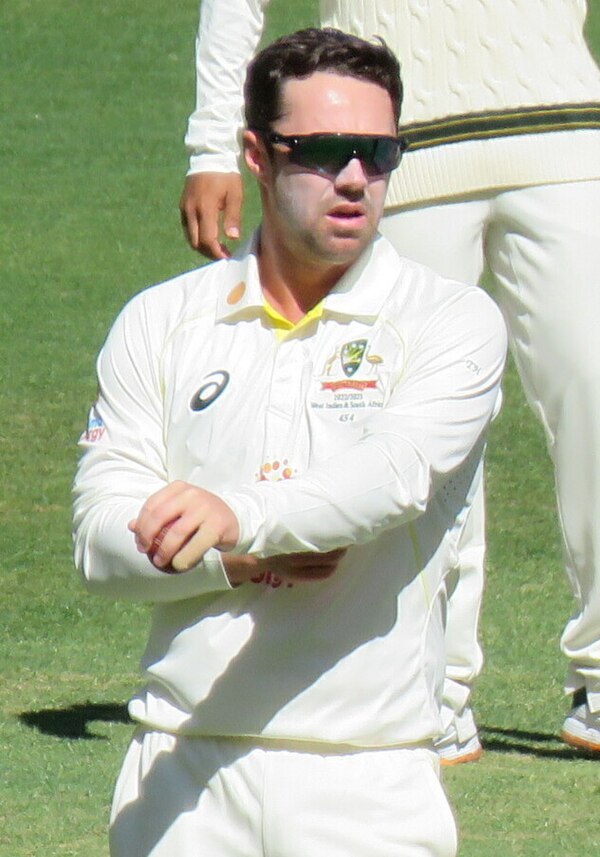 Travis Head during the first Test in Perth against the West Indies in 2022