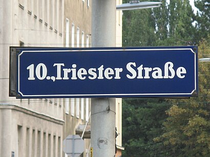 So kommt man zu der Triester Straße mit den Öffentlichen - Mehr zum Ort Hier